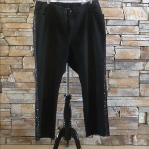 Black denim bling jeans